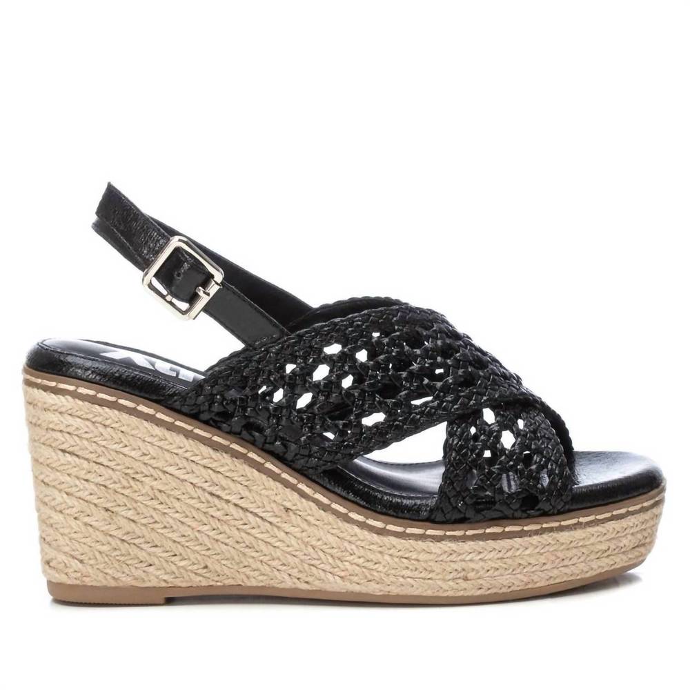 NEW XTI women's wedge sandals in black